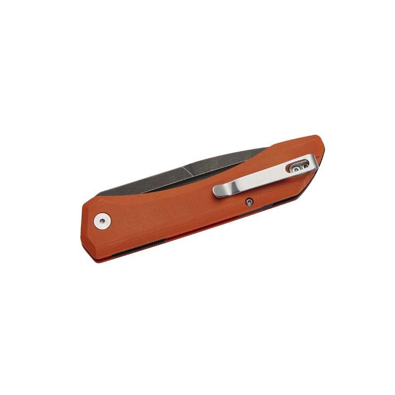 Herbertz Outdoor-Taschenmesser, D2 Stahl, Liner Lock, Orange Micarta