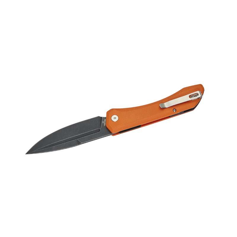 Herbertz Outdoor-Taschenmesser, D2 Stahl, Liner Lock, Orange Micarta