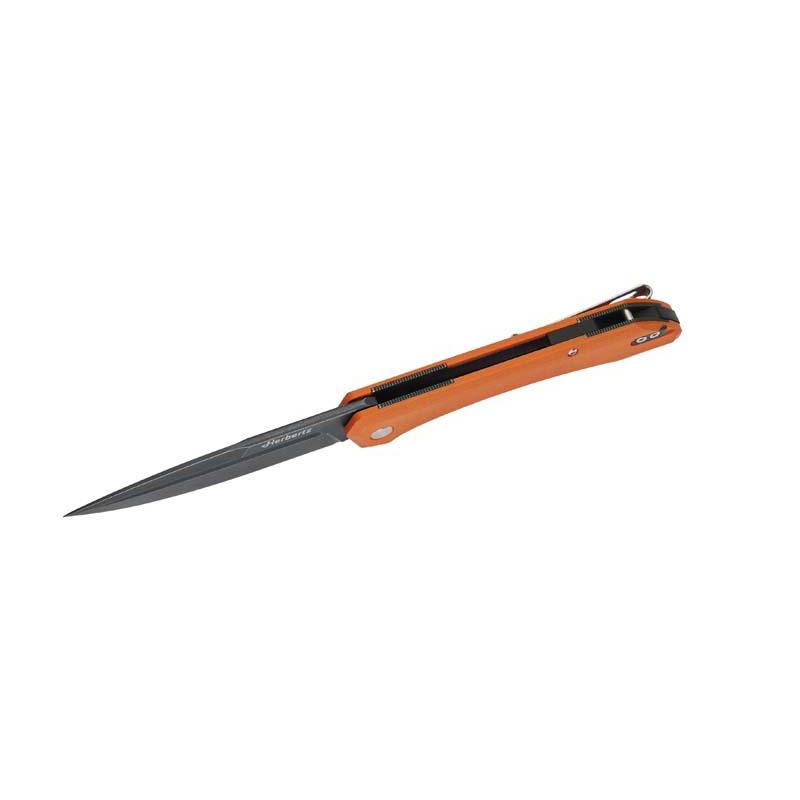 Herbertz Outdoor-Taschenmesser, D2 Stahl, Liner Lock, Orange Micarta