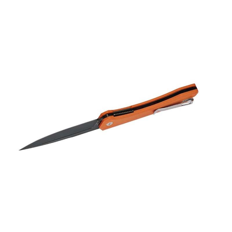 Herbertz Outdoor-Taschenmesser, D2 Stahl, Liner Lock, Orange Micarta