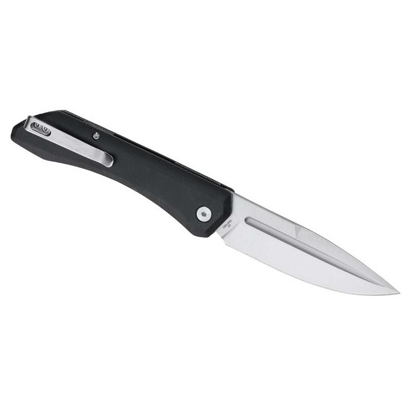 Herbertz Outdoor-Taschenmesser, D2 Stahl, Liner Lock, Schwarz G10