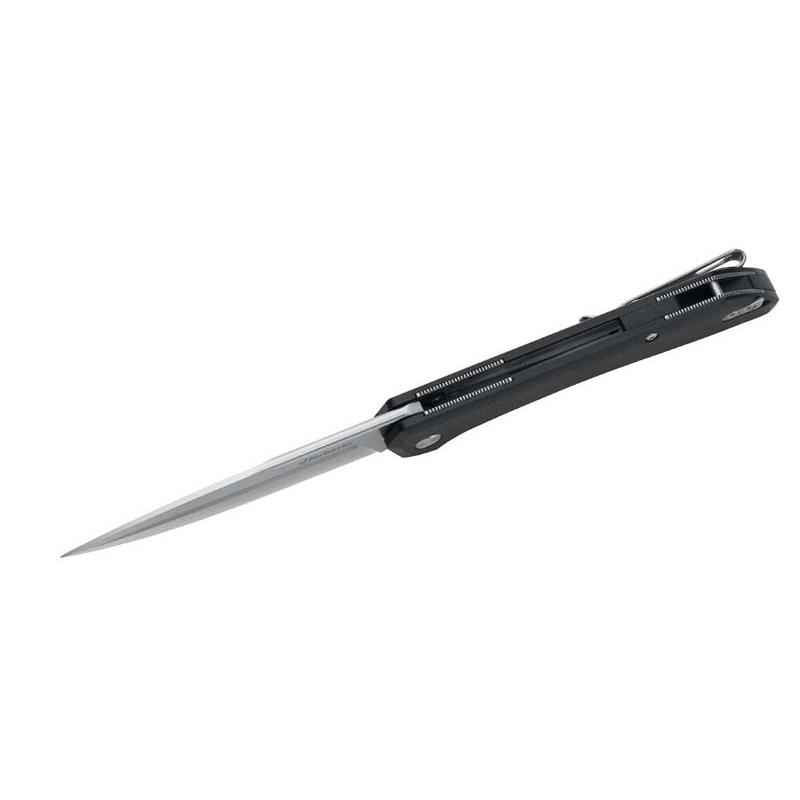 Herbertz Outdoor-Taschenmesser, D2 Stahl, Liner Lock, Schwarz G10