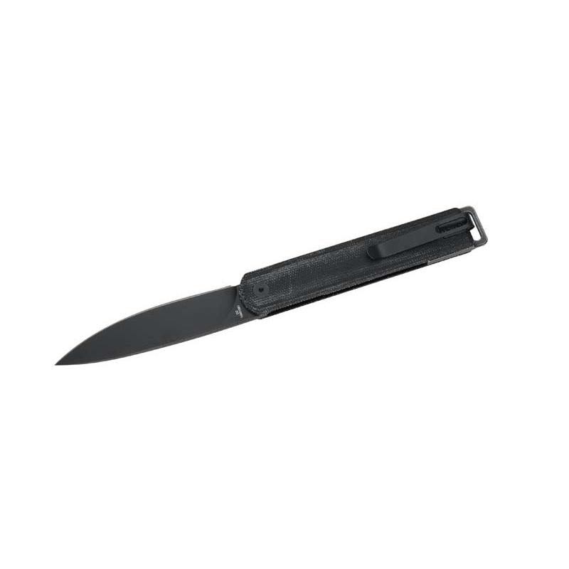 Herbertz Taschenmesser, D2 Stahl, Liner Lock, Schwarz Micarta
