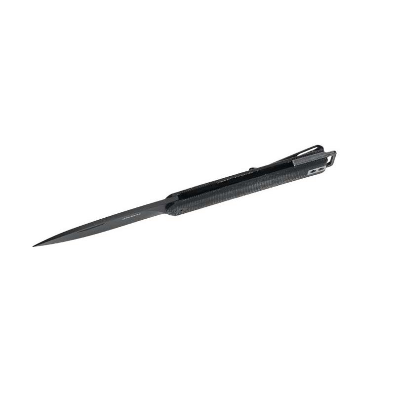 Herbertz Taschenmesser, D2 Stahl, Liner Lock, Schwarz Micarta