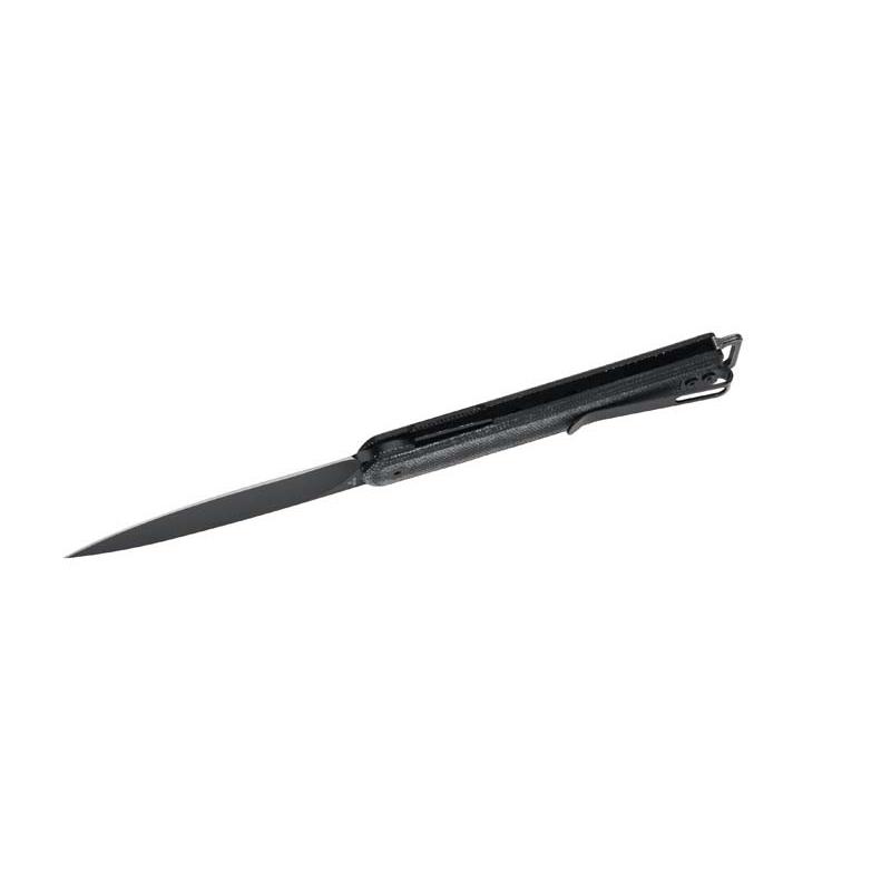 Herbertz Taschenmesser, D2 Stahl, Liner Lock, Schwarz Micarta