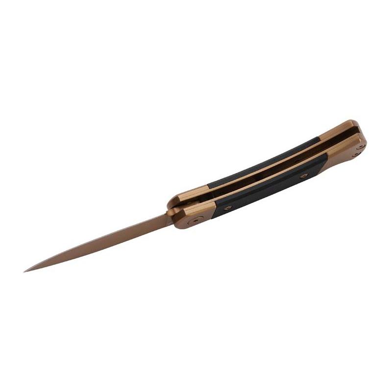 Herbertz Taschenmesser Titanbeschichtung Rosengold D2, Small, Black, Backlock