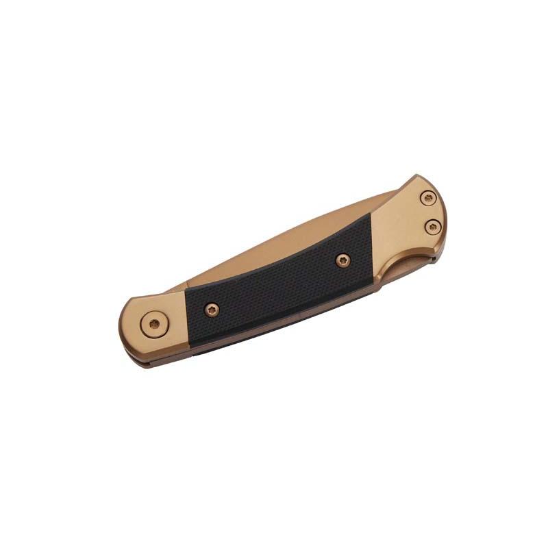 Herbertz Taschenmesser Titanbeschichtung Rosengold D2, Small, Black, Backlock