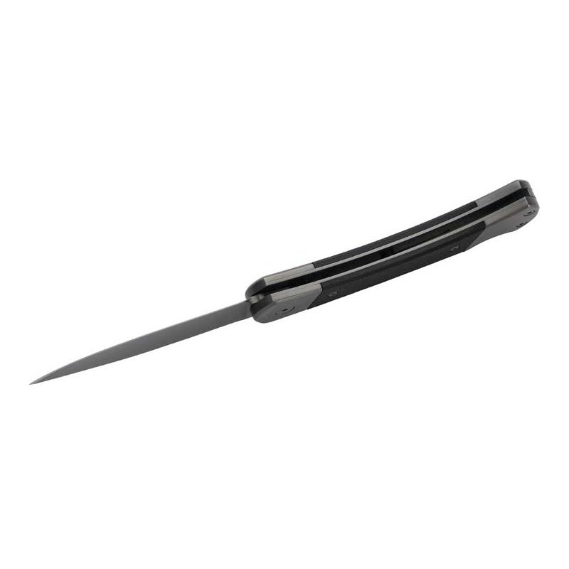 Herbertz Taschenmesser Titanbeschichtung Grau D2, Medium, Schwarz, Backlock