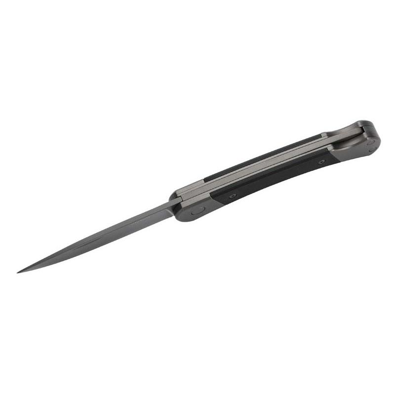 Herbertz Taschenmesser Titanbeschichtung Grau D2, Medium, Schwarz, Backlock