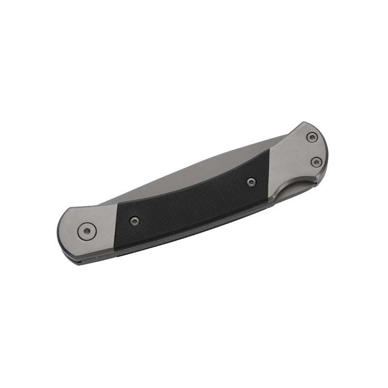 Herbertz Taschenmesser Titanbeschichtung Grau D2, Medium, Schwarz, Backlock