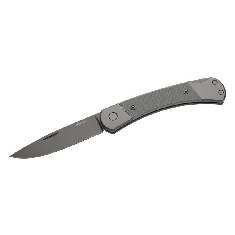 Produktbild Herbertz Taschenmesser Titanbeschichtung Grau D2, Medium, Backlock