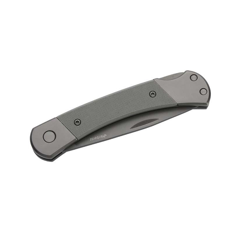 Herbertz Taschenmesser Titanbeschichtung Grau D2, Medium, Backlock