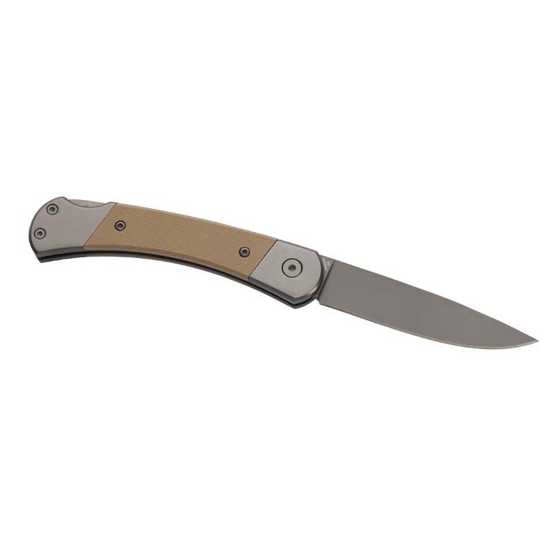 Herbertz Taschenmesser Titanbeschichtung Grau D2, Medium, Sand, Backlock