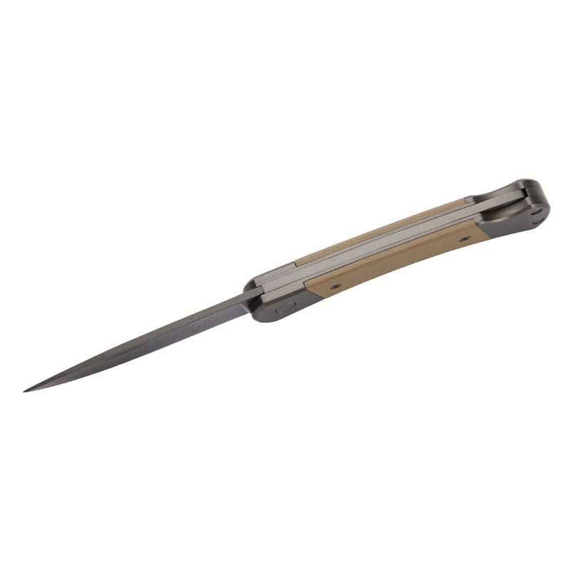 Herbertz Taschenmesser Titanbeschichtung Grau D2, Medium, Sand, Backlock