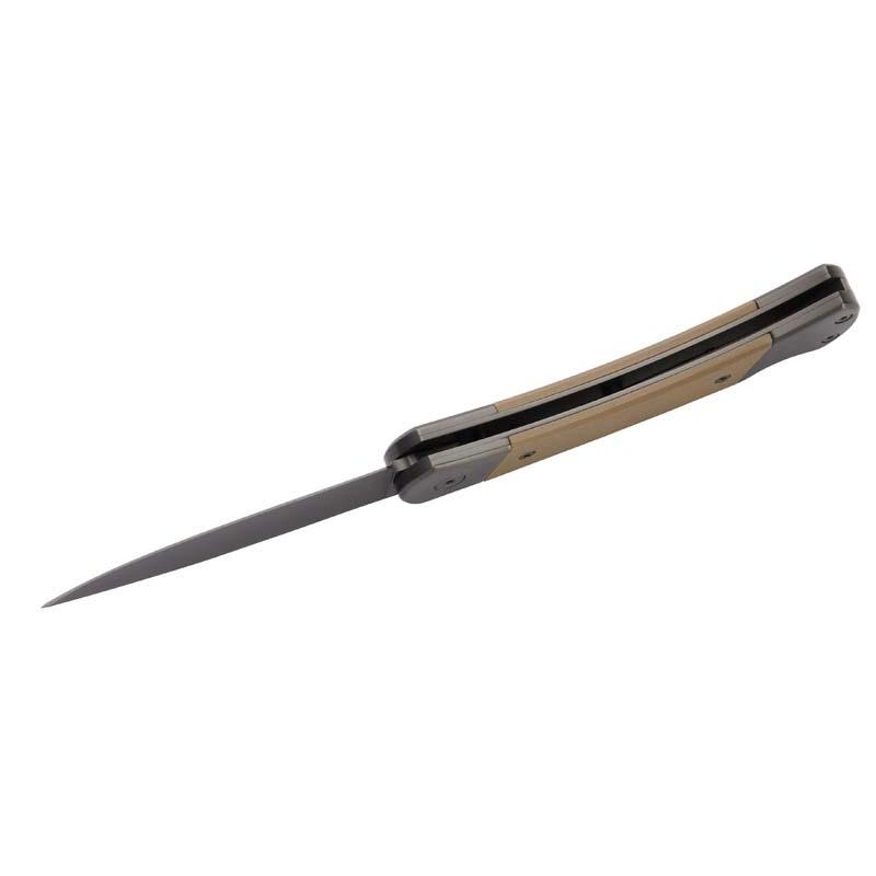 Herbertz Taschenmesser Titanbeschichtung Grau D2, Medium, Sand, Backlock