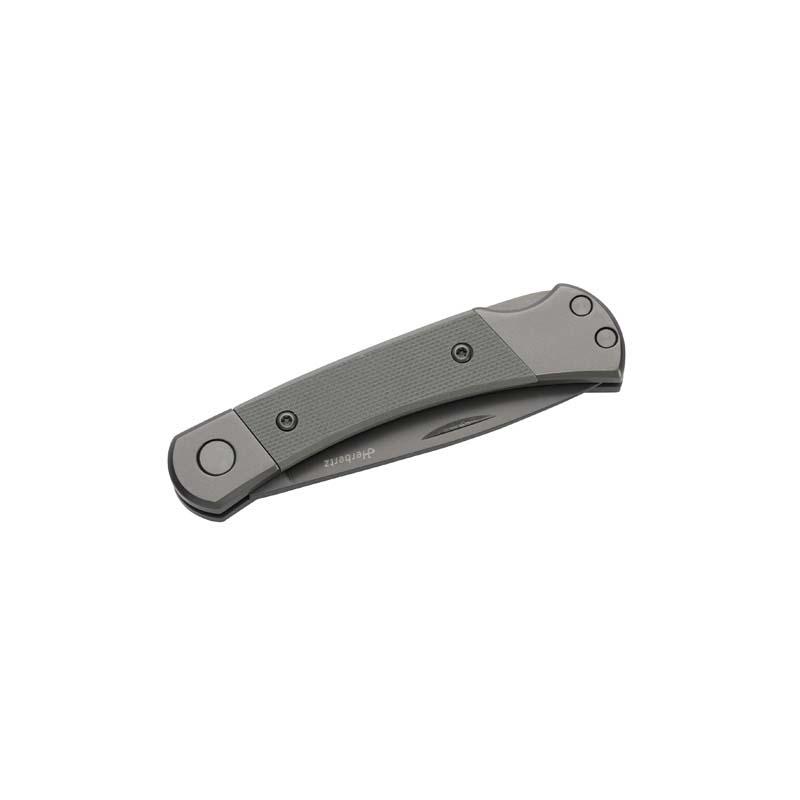 Herbertz Taschenmesser Titanbeschichtung D2, Small, Grau, Backlock