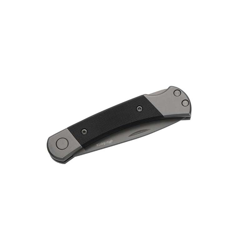 Herbertz Taschenmesser Titanbeschichtung D2, Small, Schwarz, Backlock