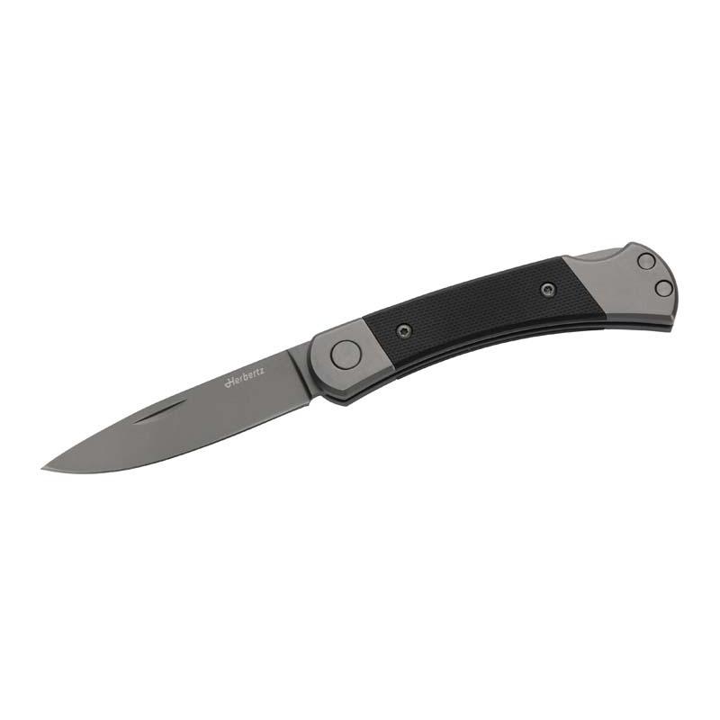 Herbertz Taschenmesser Titanbeschichtung D2, Small, Schwarz, Backlock