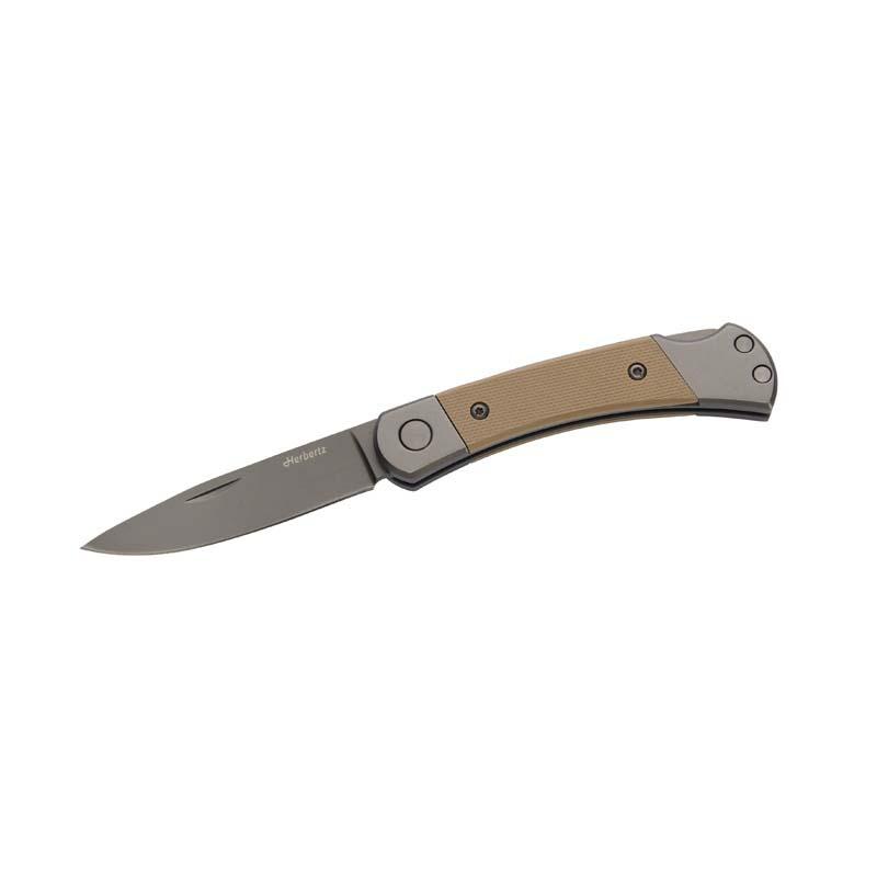 Produktbild Herbertz Taschenmesser Titanbeschichtung D2, Small, Sand, Backlock