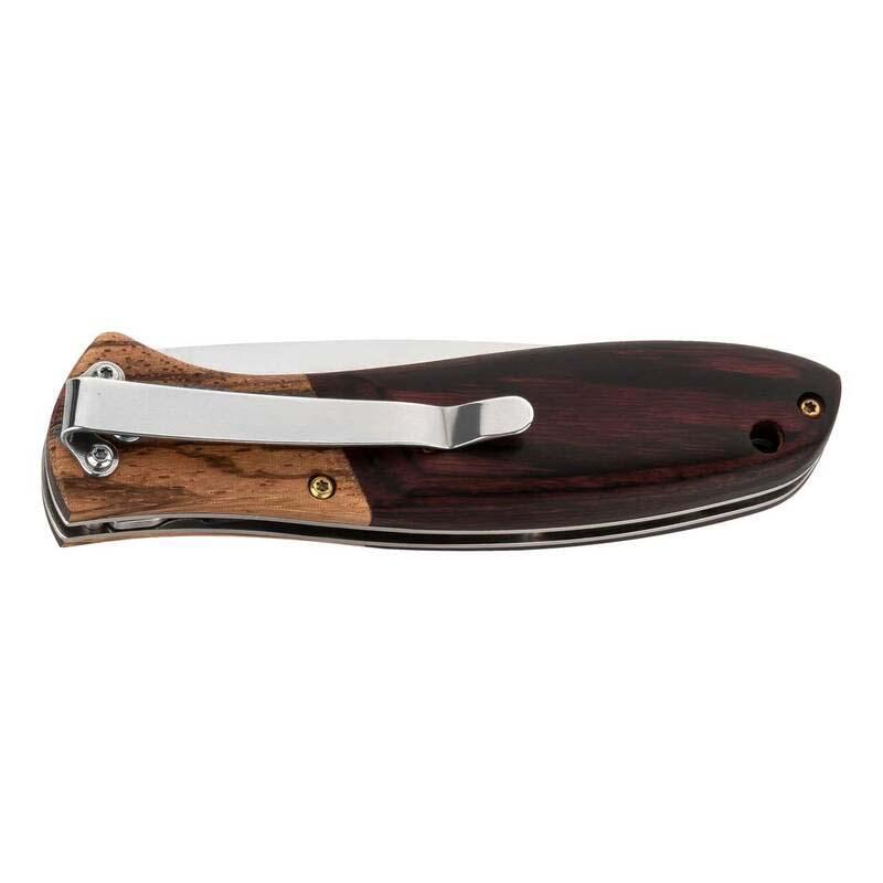 Cjh Taschenmesser, Aisi 420 Stahl, Rostfrei, Zebrano-/Pakkaholz