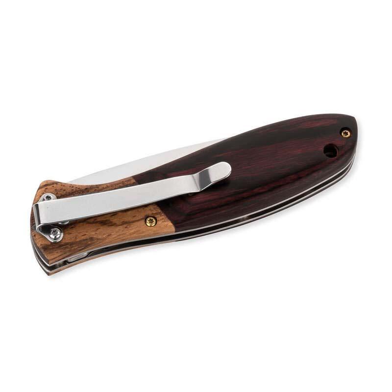 Cjh Taschenmesser, Aisi 420 Stahl, Rostfrei, Zebrano-/Pakkaholz