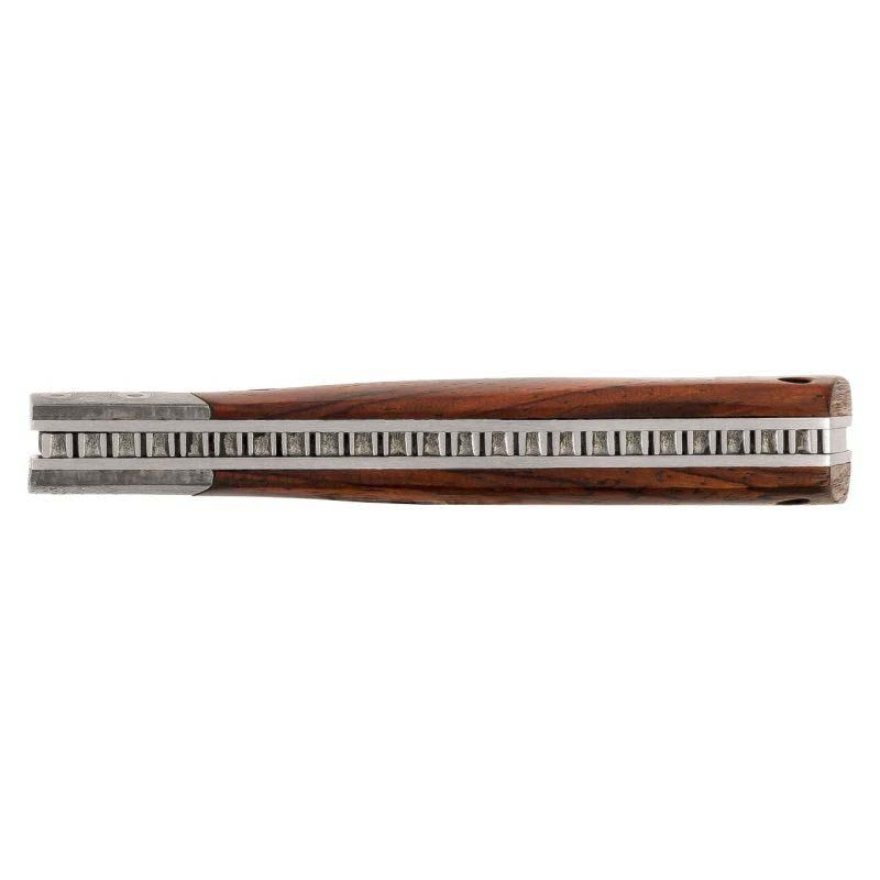 Herbertz Taschenmesser, Damast, Sandelholz-Griff, Fangriemen&ouml;se
