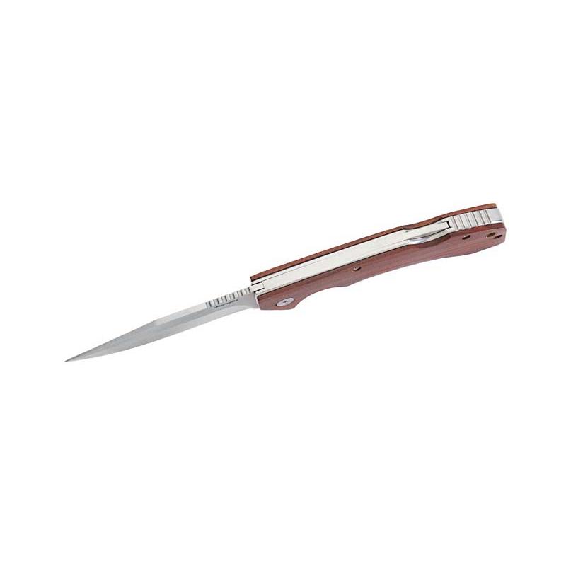Herbertz Taschenmesser, Aisi 440 Stahl, Rostfrei, Sandelholz-Griff, Back-Lock, Fangriemen&ouml;se