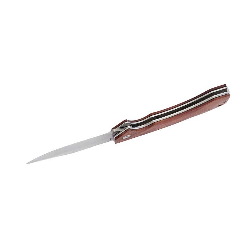 Herbertz Taschenmesser, Aisi 440 Stahl, Rostfrei, Sandelholz-Griff, Back-Lock, Fangriemen&ouml;se
