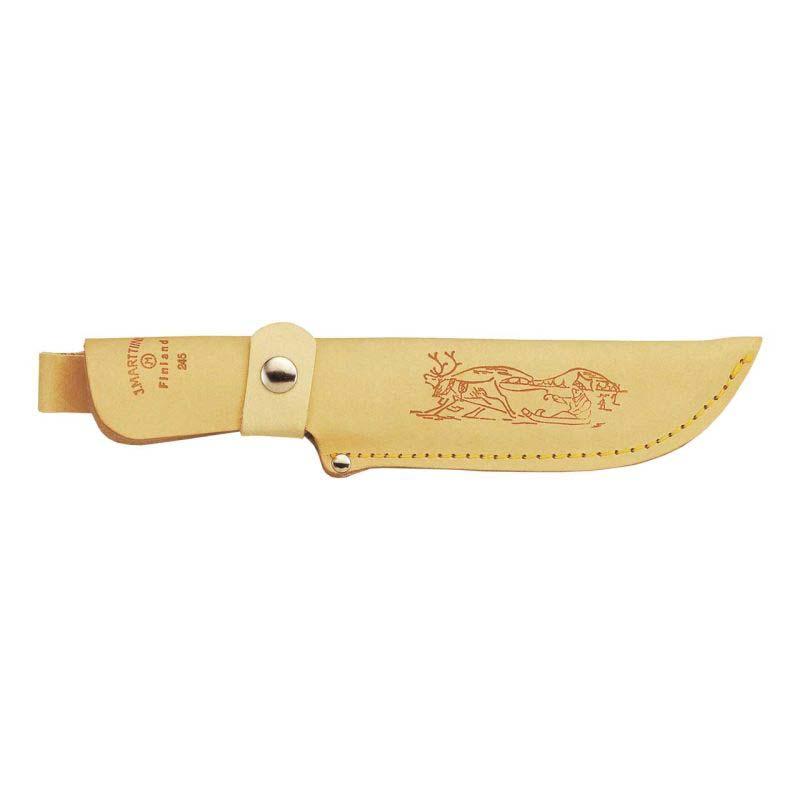 Marttiini 245 Lappland-Messer, Klinge 13 Cm, Edelstahl, Rostfrei, Birke, Handschutz, Naturleder
