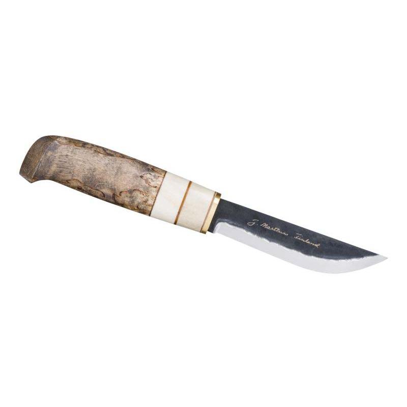 Marttiini Aapa G&uuml;rtelmesser, 80Crv2 Stahl, Nicht Rostfrei, Rentiergeweih Und Maserbirke, Leder