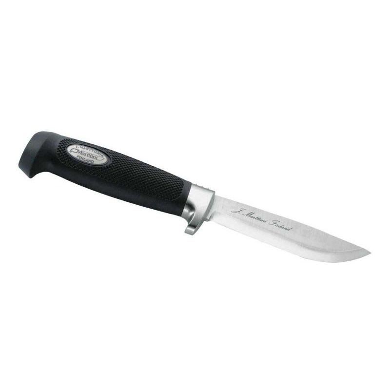 Marttiini Condor Jagdmesser, Klinge 11 Cm, Chromstahl, Kautschuk-Griff, Lederscheide