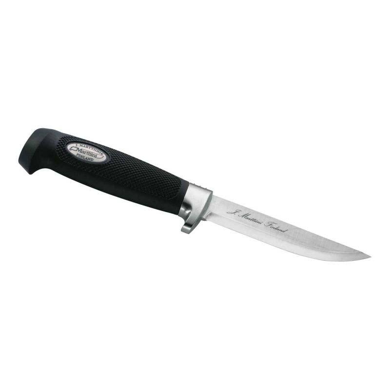 Marttiini Condor Jagdmesser, Klinge 12 Cm, Chromstahl, Kautschuk-Griff, Lederscheide