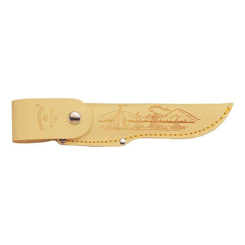 Marttiini Deluxe Lynx Bronze Outdoormesser, Klinge 10 Cm, Edelstahl, Rostfrei, Birke, Leder