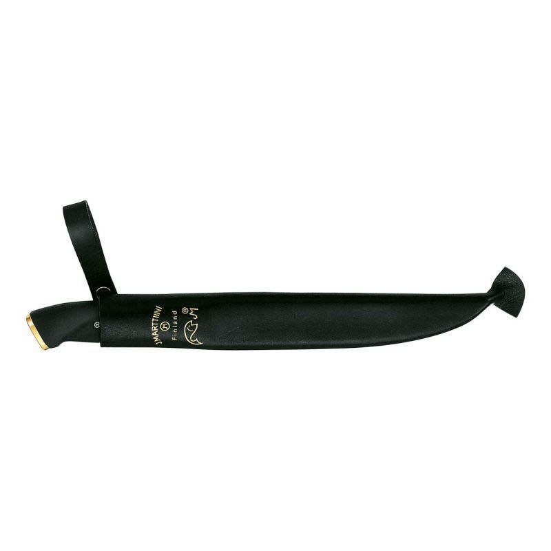 Marttiini Jagdmesser, Klinge 13 Cm, Kautschuk-Griff, Lederscheide