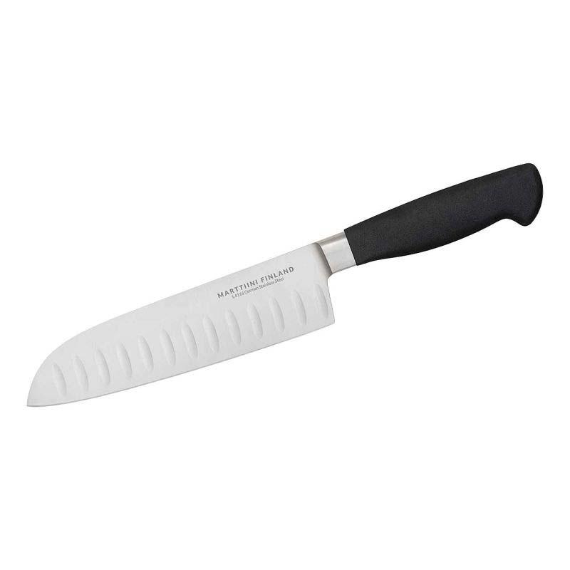 Marttiini Kide Santoku-Messer, 1.4116-Stahl, Geschmiedet, Satinierte Klinge, Santoprene-Griff