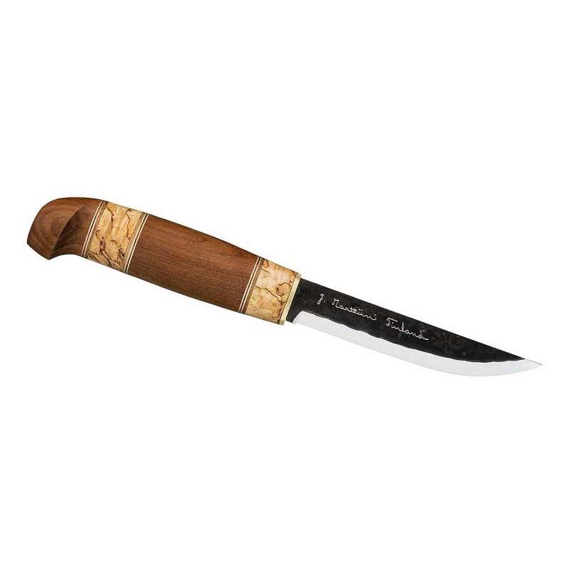 Produktbild Marttiini Kierinki G&uuml;rtelmesser, Carbonstahl, Nicht-Rostfrei, Maserbirke Hellbraune Leder