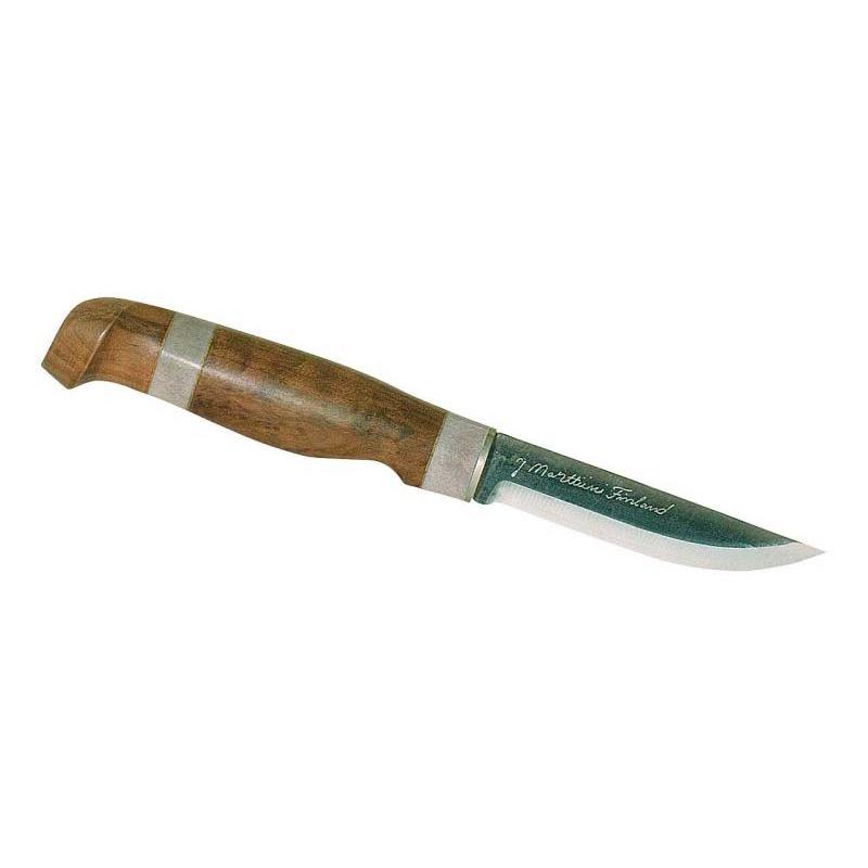 Marttiini Lumberjack G&uuml;rtelmesser, Carbonstahl, Nicht Rostfrei, Maserbirke, Rh, Braune Lederscheide
