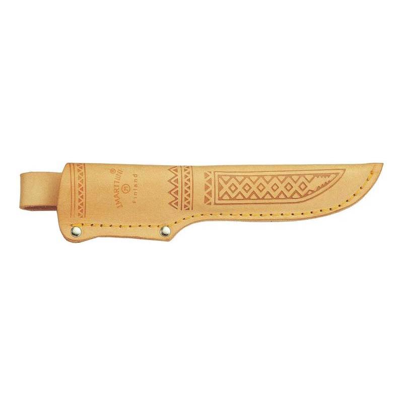Marttiini Outdoormesser, Edelstahl, Rostfrei, Birkenholz-Griff, Fingerschutz, Lederscheide