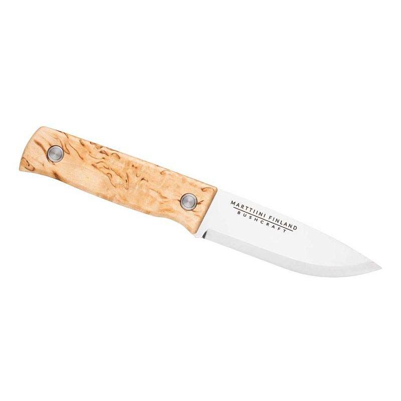 Marttiini Tundra Cb G&uuml;rtelmesser, Stahl X50Crmov15, Rostfrei, Maserbirke, Braune Steckscheide