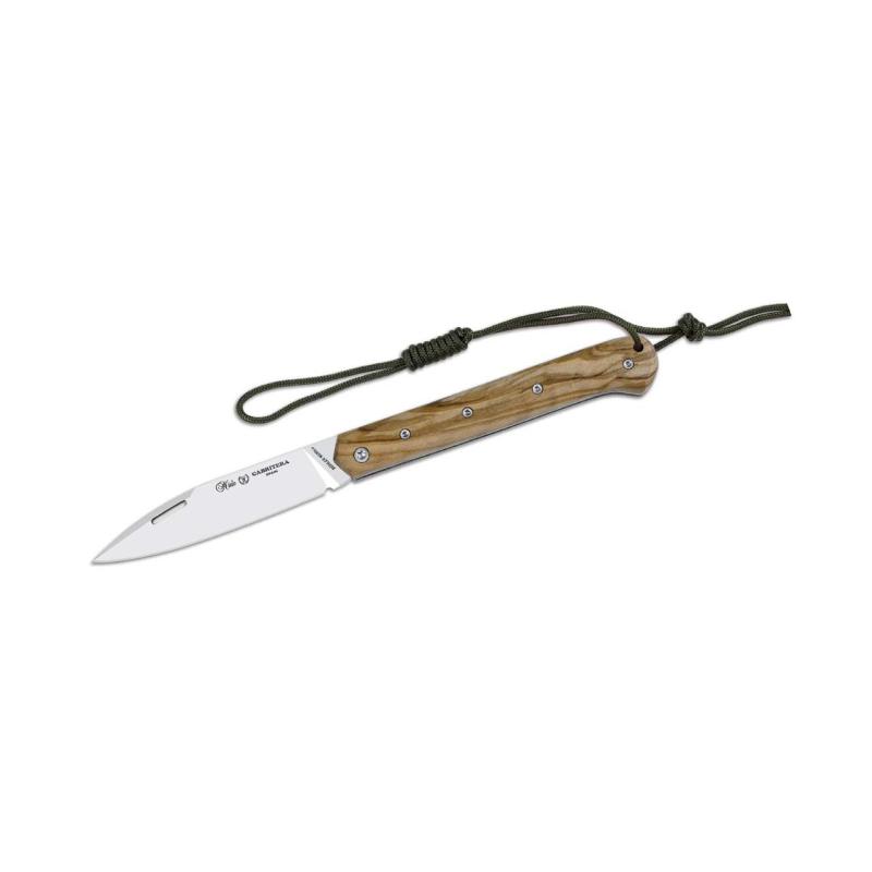 Nieto Cabritera Taschenmesser, B&ouml;hler N690Co Stahl, Rostfrei, Slipjoint, Olivenholz