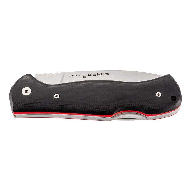 Nieto Centauro Taschenmesser, B&ouml;hler N695 Stahl, G10, Schwarz, Bl, &Ouml;se