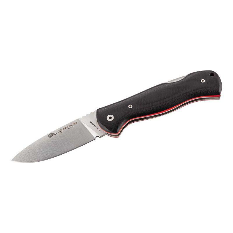 Nieto Centauro Taschenmesser, B&ouml;hler N695 Stahl, G10, Schwarz, Bl, &Ouml;se