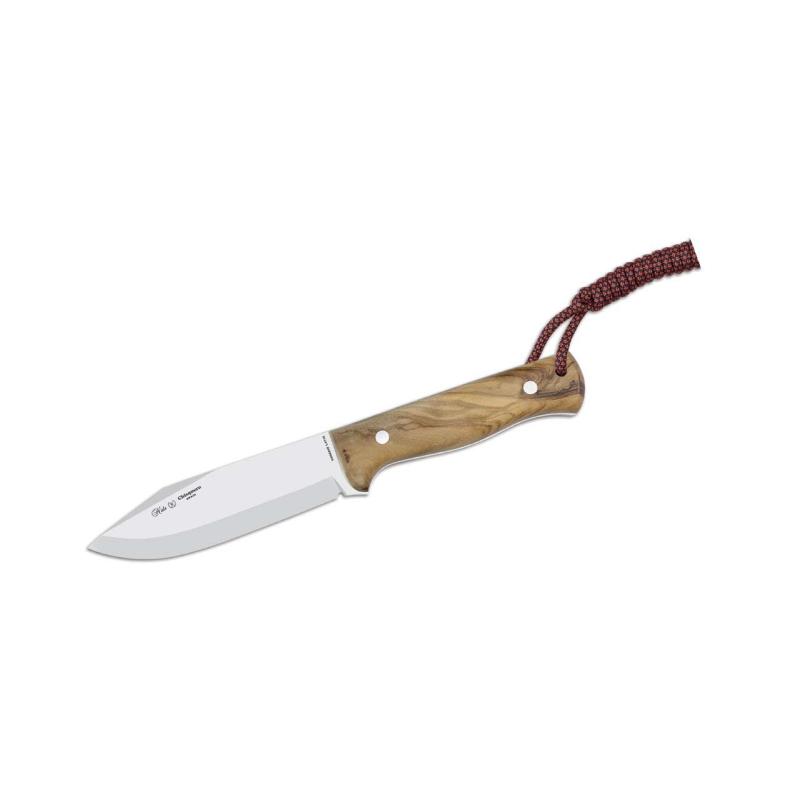 Nieto Chisquero G&uuml;rtelmesser, Ft, 1.4116-Stahl, Rostfrei, Olivenholz, Leder