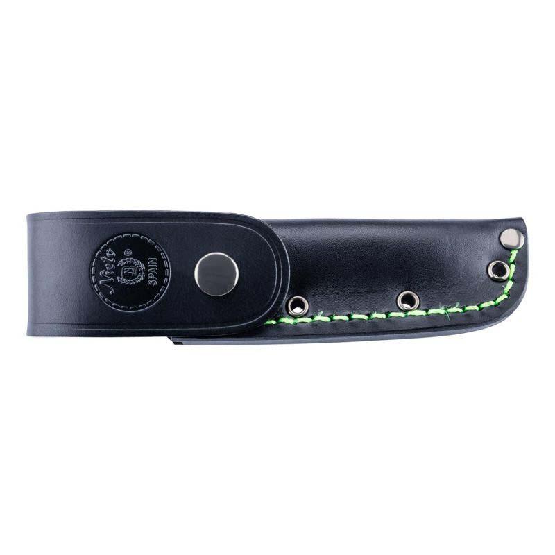 Nieto Grillo G&uuml;rtelmesser, B&ouml;hler N695 Stahl, G10, &Ouml;se, Schwarze Leder
