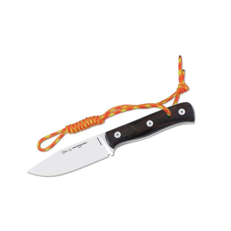 Nieto Saltamontes 115 G&uuml;rtelmesser, B&ouml;hler N690Co Stahl, Rostfrei, Grenadillholz-Griff, Ft, Leder