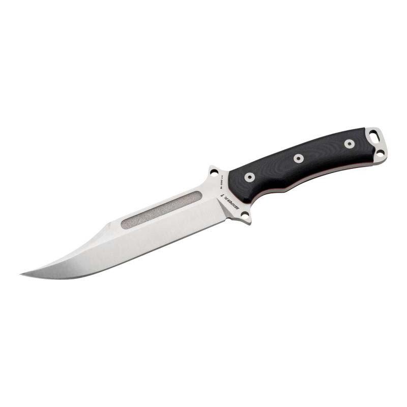 Nieto Semper Fi.1 Bowie-Messer, B&ouml;hler N690 Stahl, Rostfrei, G10-Griff, Lederscheide