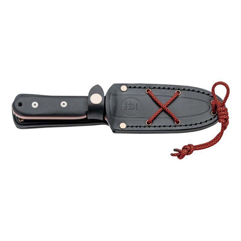 Nieto Semper Fi.2 Outdoormesser, B&ouml;hler N690 Stahl, Rostfrei, G10-Griff, Full Tang, Lederscheide