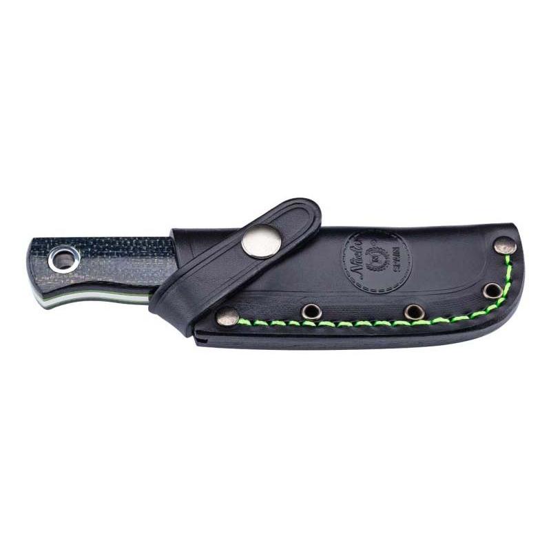 Nieto Sioux-Mini G&uuml;rtelmesser, 1.4116-Stahl, Rostfrei, Micarta-Griff, Full Tang, Lederscheide