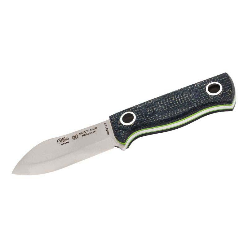 Nieto Sioux-Mini G&uuml;rtelmesser, 1.4116-Stahl, Rostfrei, Micarta-Griff, Full Tang, Lederscheide