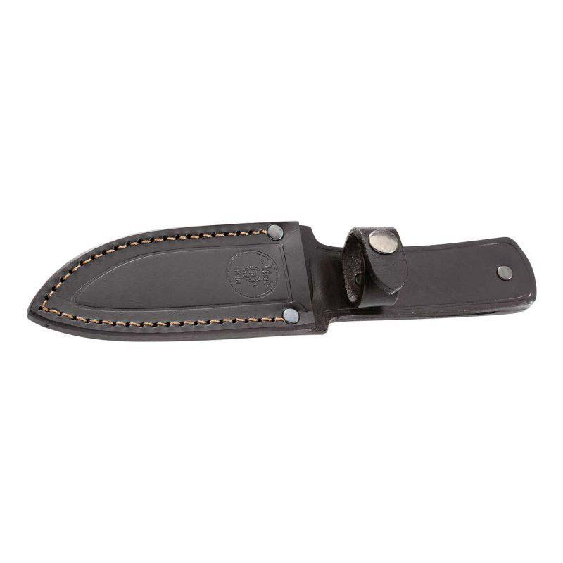 Nieto Trapper Outdoormesser, An-58 Stahl, Rostfrei, Veilchenholz-Griff, Ft, Braune Leder